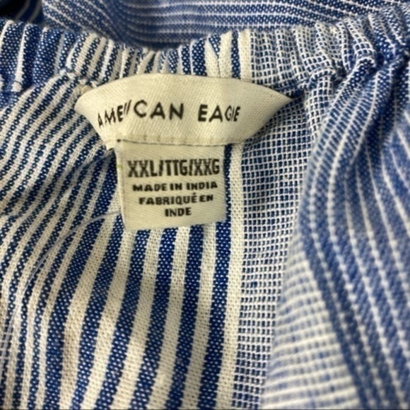 AMERICAN Eagle women’s Poet off the shoulder‎ cropped tie top xxL NWT Boho - Picture 4 of 9